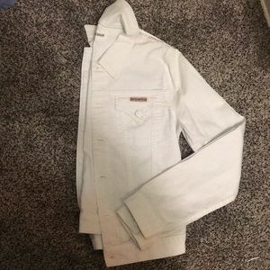 White denim jacket